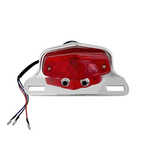 Feu arrière moto vintage LED Lucas clignotant support plaque immatriculation custom - 6
