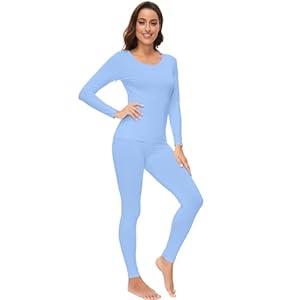 WiWi Soft Underwear for Women Thermal Long Johns Sets Super Warm Base Layer Top Pants Pajamas Set Viscose from Bamboo S-3X