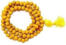 Generic Haldi Mala Baglamukhi Mala Turmeric (Haldi) Mala 108+1 Beads Turmeric Rosary ( 6 Mm ) - Multicolor