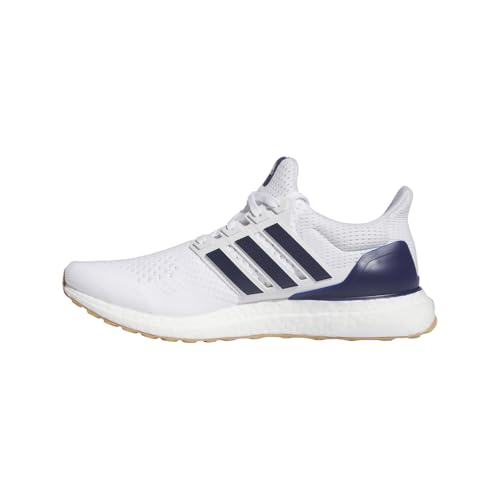 adidas Men's Ultraboost 1.0 DNA Sneaker, White/Dark Blue/Gum, 8.54