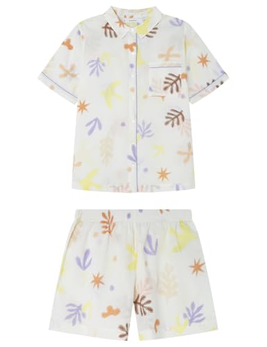 Women'secret Pijama Camisero Corto Viscosa Allover Hojas