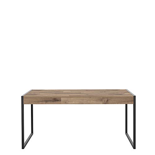 FORTE Esstisch 160x90 Cm – Betonoptik Lichtgrau Mit Weißen Akzenten, Für 4–6 Personen, Platzsparend & Modern