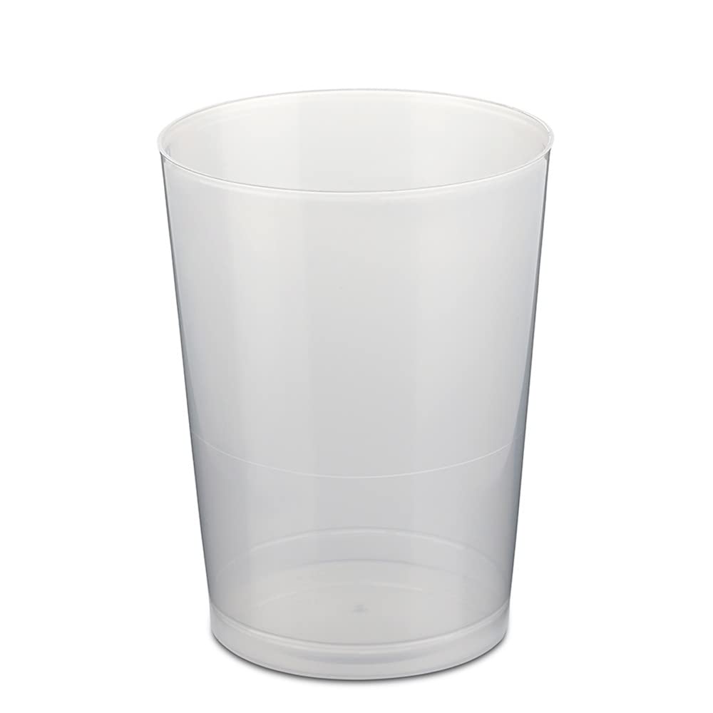 100 Vasos de Sidra 600 ML Reutilizables - Plástico Duro Irrompible - Uso en Fiestas, Oficina o Camping - Ecológico sin BPA - Para Agua, Cocktail, Cubatas, Gin Tonic y Cerveza