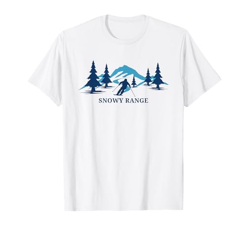 Snowy Range Wyoming Ski Resort Skiing Skier T-Shirt