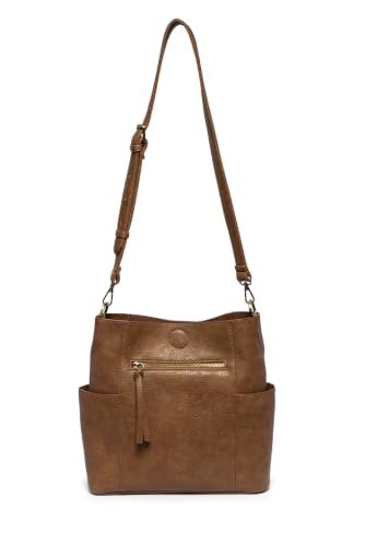Image of Joy Susan Side-Pocket Bucket Bag: Kayleigh Crossbody