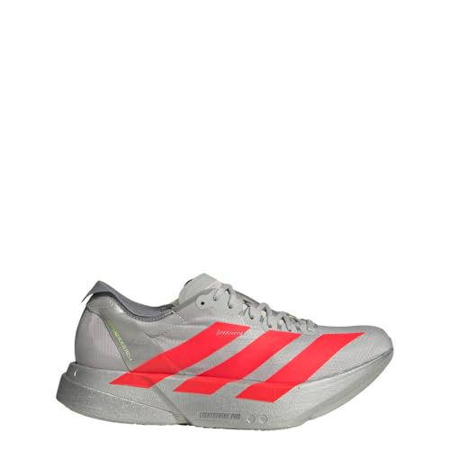 Image of adidas Women's Adizero Adios PRO 4 W Grey twoLucid red /Grey 9 US
