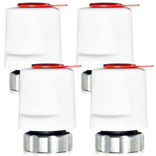 4 Stück Fussbodenheizung Stellantrieb 230 V AC: M30x1,5 NC stromlos geschlossen, Stellantrieb für Fußbodenheizung Thermischer Stellantrieb, Fussbodenheizung 230v für nahezu jeden Heizkreisverteiler