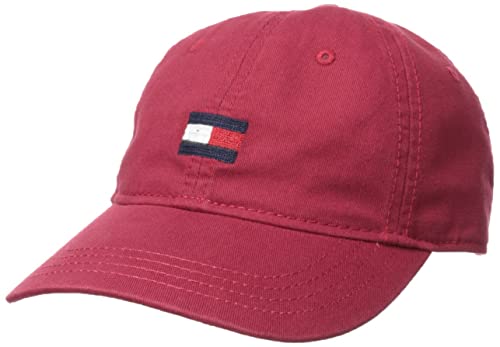 Tommy Hilfiger Boné de beisebol masculino ajustável Ardin de algodão, Tommy Red, Tamanho nica