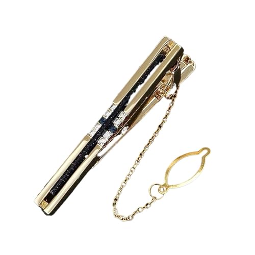 Pisacorbatas hombre con cadena de strass para trajes de negocios y eventos formales
