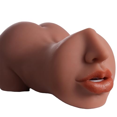 Ultra Realistic Male Masturbator for Men Dual Entry Stimulation Sleeve Soft Skin-Like Material Textured Interior Personal Massager for Men Reusable Adult Toy