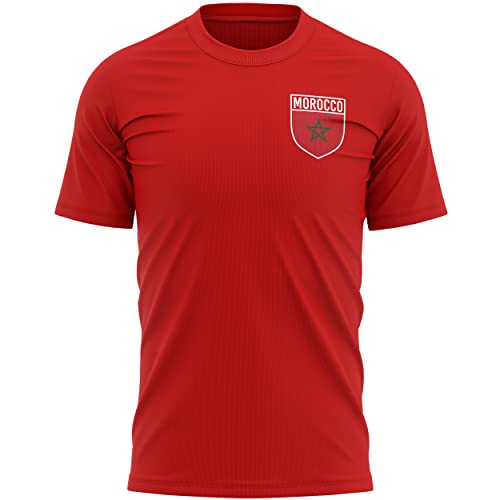 Purple Print House Morocco T Shirt for Men Football Africa Supporters Gifts Him Her, XXL, Red