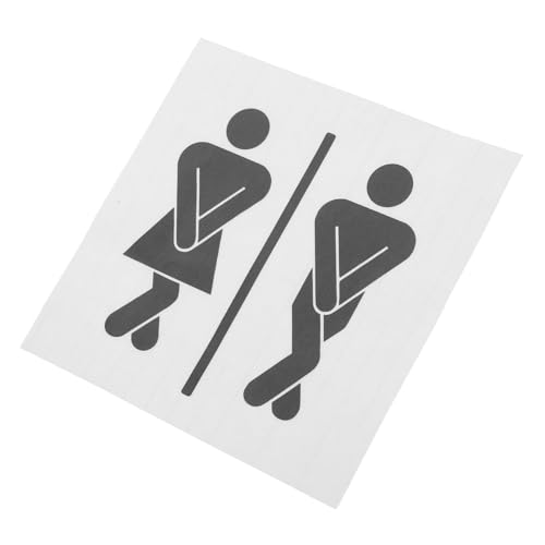 VICASKY Adesivo per in PVC Opaco e Olio Targa Segnale per Bagno e Wc Decorazione Murale Facilmente Applicabile su Porte e Pareti Lisce Leggero e Resistente