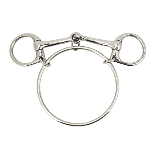 125mm Stainless Steel Horse Mouth Bit, Professional Equine Correction Bit Horse Chewing Mouth Roller Artificial Breeding Harness 5 Inch