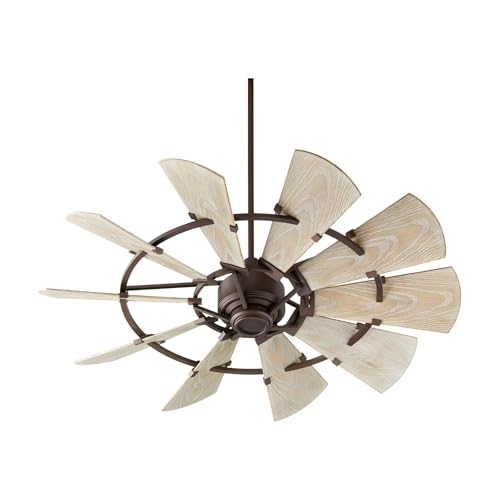 Quorum 95210-86 Restoration 52``Ceiling Fan from Windmill Collection in Bronze/Dark Finish,