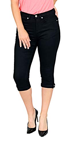 TrueSlim Women's Black Tab and Stone Capri