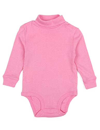 Image of Leveret Long Sleeve Baby Boys Girls Bodysuit Turtleneck 100% Cotton (Size 6 Months-2 Toddler)