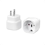 TESSAN USA Adapter Steckdose 2er Pack, Adapter USA Deutschland Stecker, Reiseadapter Thailand Steckdosenadapter, Reisestecker US für Thailand Kanada Amerika Mexiko Philippinen, Stromadapter Typ B