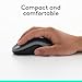 Logitech M185 Wireless Mouse, 2.4GHz with USB Mini Receiver, 12-Month Battery Life, 1000 DPI Optical Tracking, Ambidextrous, Compatible with PC, Mac, Laptop - Black