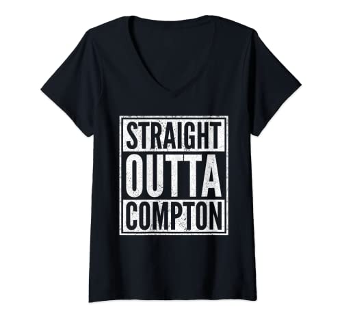 Womens Straight Out Of Compton Shirt Compton Costume For Men Women V-Neck T-Shirt