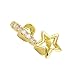 Fashion Star Shape Copper Teeth Grills Mouth Jewelry Teeth Jewelry Suitable for Costume Parties Cosplay Festival Event Star G