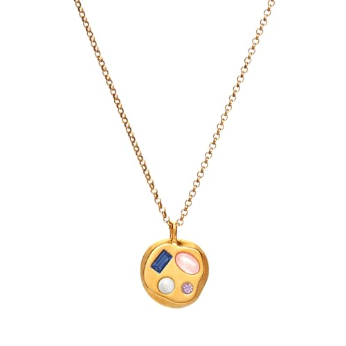 Birthdate 14k Gold Necklace for Women, The September Nineteenth Pendant - 16-20in Adjustable 14 Karat Gold Chain with Lobster Clasp - Cadenas de Oro 14k Puro Para Mujer, Ladies Jewelry Birthstone