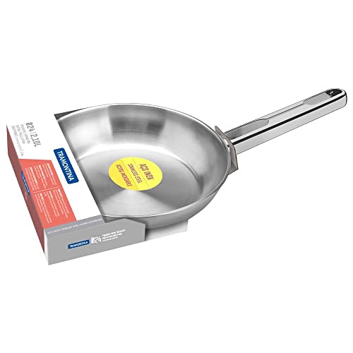Frigideira Tramontina Allegra em Aço Inox com Fundo Triplo 24 cm 2,1 L
