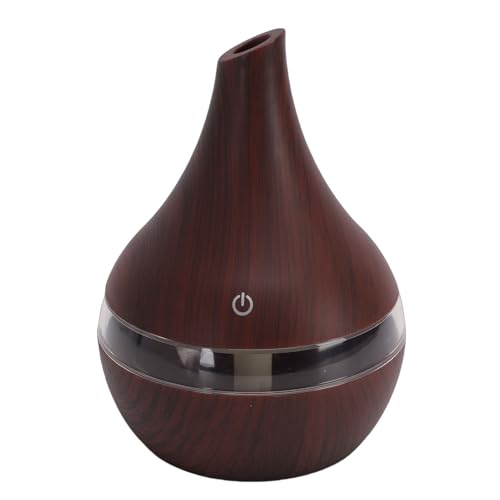 Omquot Difusor de bambú del Aceite Esencial del Humectador 300mL del Aromaterapia de la Textura del USB para el Sueño