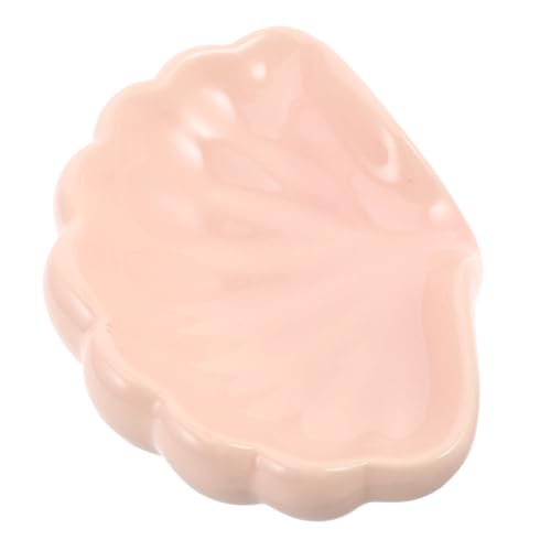HOOTNEE Jabonera De Concha Plato De Jabón para La Ducha Lindo Plato De Jabón Jabonera Autodrenante Jabonera De Baño Soporte De Jabón Único Soporte De Jabón De Baño Rosa Cerámica