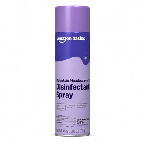 Amazon Basics Disinfectant Spray, Mountain Meadow Scent, Kills 99.9% of
