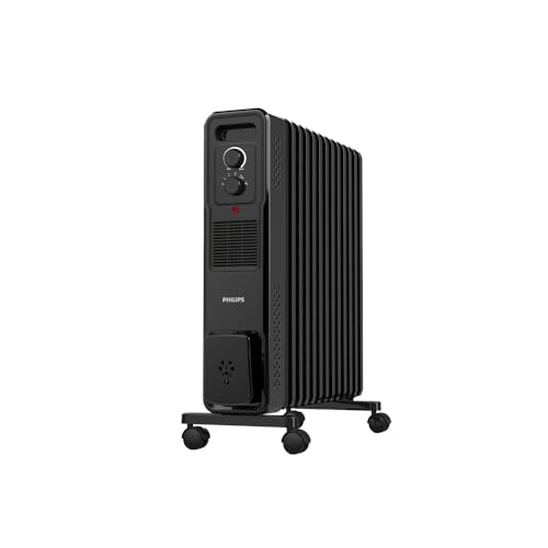 PHILIPS 13 Fin Oil Filled Room Heater (OFR) | New M-Shaped Heating Fins for 30% Faster Heating | 5 H...