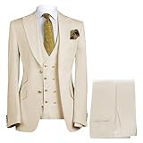 Herren-Kostüm, 2 Knöpfe, Hochzeits-Set, doppelte Brust, Weste, Blazer, Hose, Jacke, Hohlkammer, Weste, Hose, Weiß 1, 5X-Large
