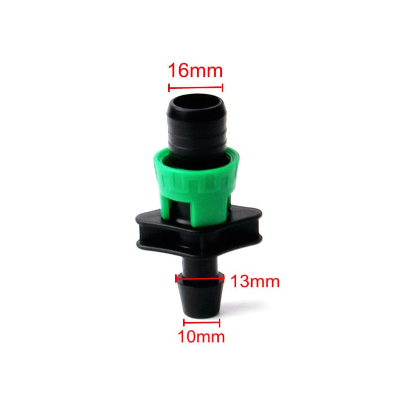 Conector de derivación de 60 uds. De 16mm, adaptador de accesorios de manguera for riego de jardín, conector de hebilla de tracción de cinta de Micro goteo for casa verde