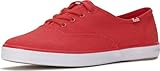 Keds Champion Damen-Sneaker aus Segeltuch, Schnürschuh, Neon Red Canvas, 37.5 EU