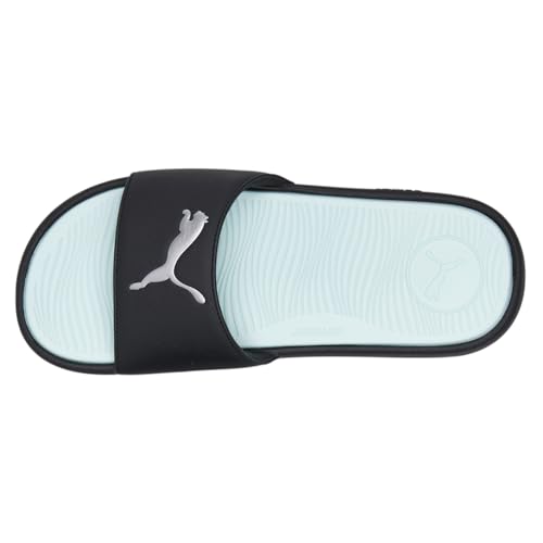 PUMA Cool Cat 2.0 Sport Women's Sandal, 6 B(M) US, Black-Silver-Aqua4