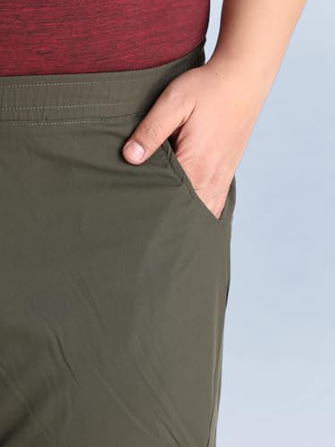 Image of CHKOKKO Men Shorts for Gym Sports or Running | Dry-Fit Fabric Single Layered Active Summer Workout Wear Knee Length Regular Fit | Elastic Waist with Front and Back Pockets