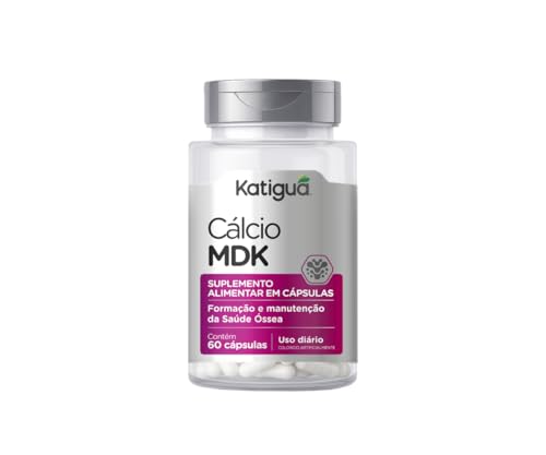 Katiguá, Cálcio MDK, Cálcio, Magnésio & Vitamina D3 e K2, Sem sabor, 60 Cápsulas rígidas • 30 doses, Prata
