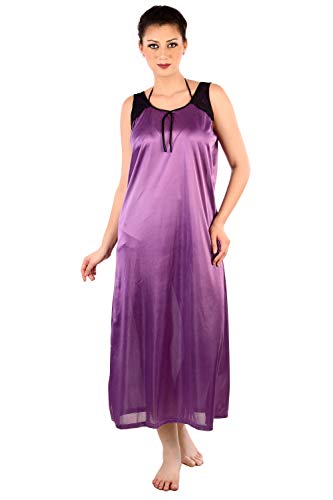 Image of Women's Nightwear Nightdress Nighty,Robe with Top & Shots Set (4pc Set of Robe, Nighty, Top & Shorts)