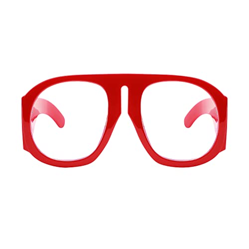 Image of FEISEDY Oversized Blue Light Blocking Glasses Women Men Big Plastic Aviator Frame Eyewear Clear Lens Computer Glasses B2371