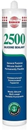 Asmaco 2500 - General Purpose Silicone Sealant White - 24 Pcs Per 1 Box 20X15X25