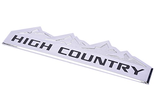 Image of Aimoll Country Emblem,for Badges Door Tailgate 3D Nameplate for Chevrolet Silverado 1500 2500HD Sierra 3500HD (2pcs Chrome)