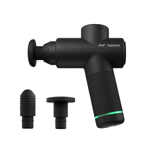 Hyperice Hypervolt Go 2 - Black - Featuring Quiet Glide Technology - Handheld Percussion Massage Gun - 3 Speeds, 2 Interchangeable Heads - Helps Relieve Sore Muscles and Stiffness - FSA-HSA Eligible