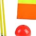 kowaku Soccer Corner Flag Soccer Agility Poles Adult Bright Colors Flag Training Equipment Football Field Corner Flag for Games, 3pcs Poles Red Base