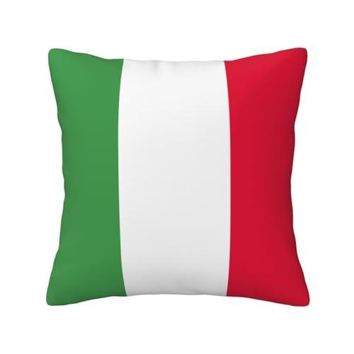 クッションカバー イタリア国旗 40X40cm 柔らかい 抱き枕カバー 装飾枕カバー シンプル おしゃれ 隠れるファスナー 座布団カバー ソファ背当て 部屋飾り 洗える 車用 ソファ用 寝具用 オールシーズン