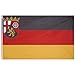 Produktbild MUWO Flagge 16 deutsche Bundesländer + Mallorca 90 x 150 cm, doppelseitige Gartenflagge, wetterbeständige Fanflagge, Polyester Länderflagge Deutschland, mit Metallösen. (Rheinland-Pfalz)