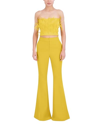 BCBGMAXAZRIA Women's Woven Flare Pants4