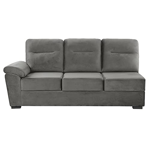 Image of Wakefit Sofa Set | 3 Year Warranty | Sofa 3 Seater, 3 Seater Sofa for Living Room, Wooden Sofa Set, 3 Seater + Right Aligned, Sofa for Living Room - Lounger(Fabric-Velvet : Tuscan Tan)