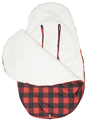 Image of Jolly Jumper Water Resistant Snuggle Bag Stroller - Red /Black Plaid