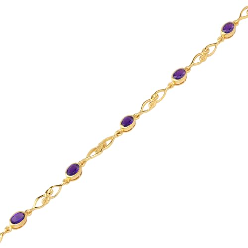 Image of Silvershake Birthstone Gemstones White Gold Plated or Yellow Gold Plated 925 Sterling Silver Scroll /Filigree Celtic Knot Weave 7.25 to 8.75 Inch with Adjustable Extension Bracelet Jewelry for Women