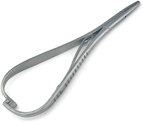 DEXA DENTAL Mathieu Ligature Elastic Placing Plier 5.5" Needle Holder Driver, Ligature Separator Placer, Elastomeric Orthodontic Instruments