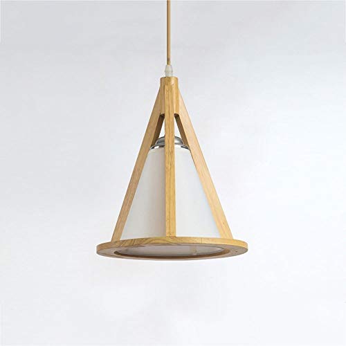 Chandelier en bois scandinave E27 pour plafond de cuisine